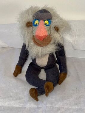 Disney Store Lion King RAFIKI Mini Bean Bag 8" Plush Stuffed Toy Vintage 90s
